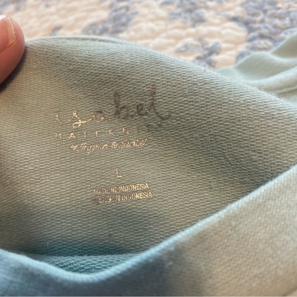 Isabel Maternity Blue Tie-Dye Maternity Sweatshirt Size Large - Picture 4 of 7